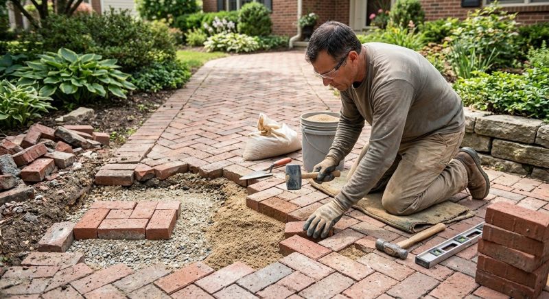 Brick Hardscape Repair in Oviedo, FL