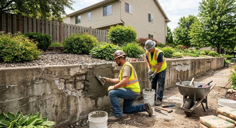 Brick Retaining Wall Repair in Oviedo, FL