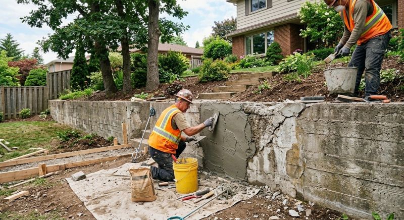 Brick Retaining Wall Repair in Oviedo, FL