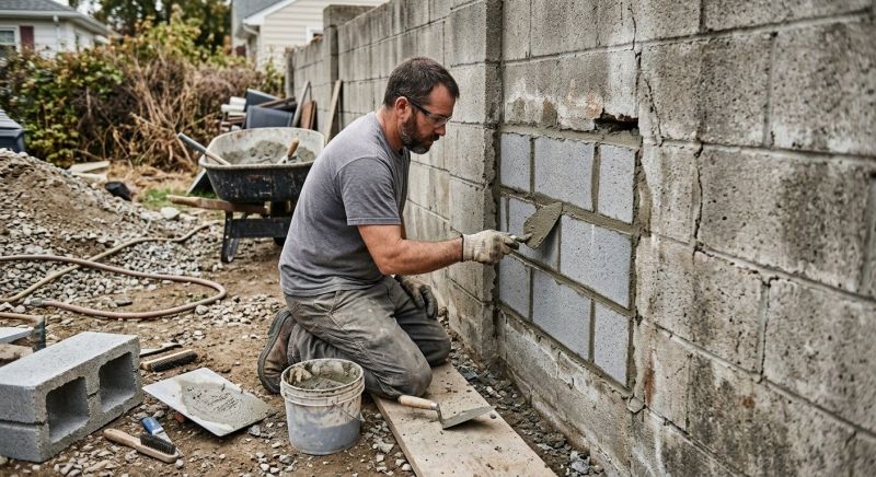 Cinder Block Wall Repair in Titusville, FL