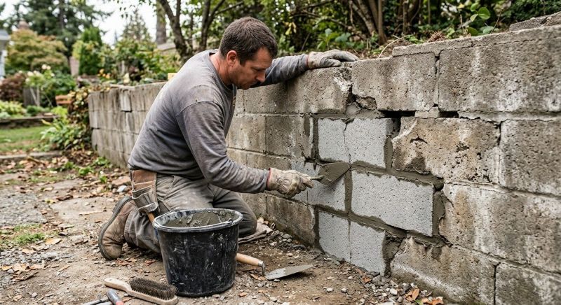 Stone Wall Repair in Debary, FL